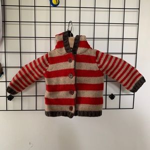Baby Boden striped hooded sweater 6-12m